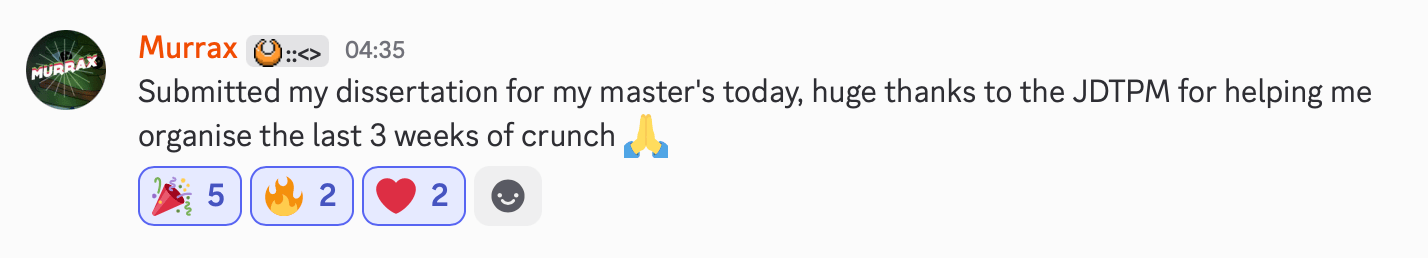 Testimonial from @murrax.